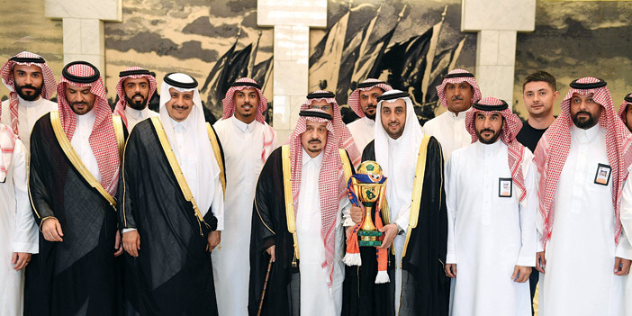 أمير الرياض يستقبل محافظ المجمعة ورئيس وأعضاء مجلس إدارة نادي الفيحاء 