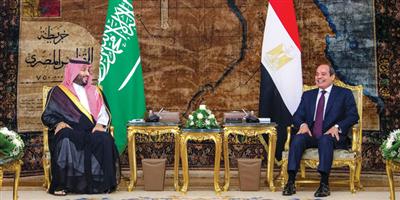 ولي العهد والرئيس المصري يستعرضان العلاقات الثنائية الاستراتيجية 