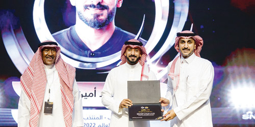  إبراهيم القاسم وناصر الجوهر خلال التكريم