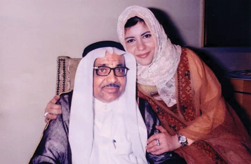  د. مها عبدالحليم رضوي مع والدها الراحل عبدالحليم رضوي