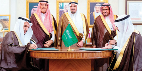  سموه بعد توقيع الاتفاقية