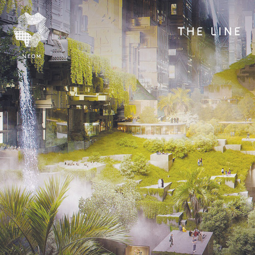 معرض نيوم لمدينة المستقبل «ذا لاين» يجذب زواره بتصاميمه المعمارية والهندسية 