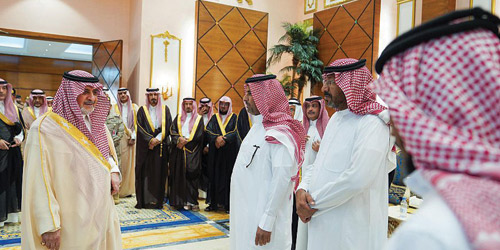  أمير منطقة تبوك خلال الاستقبال