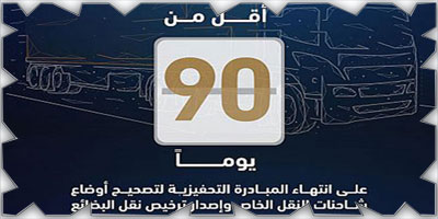 90 يوما على انتهاء المبادرة التحفيزية لتصحيح أوضاع شاحنات النقل الخاص 