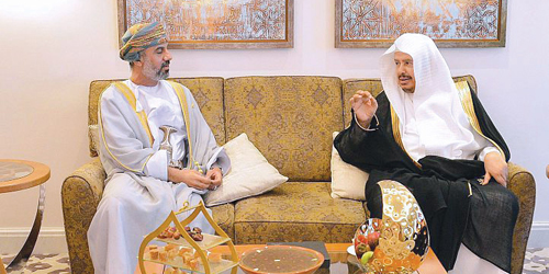  آل الشيخ خلال لقائه رئيس مجلس الشورى العُماني
