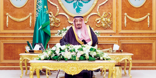  الملك خلال تسلمه أوراق اعتماد السفراء