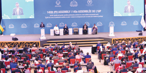  جانب من أعمال اجتماعات الجمعية العمومية للبرلماني الدولي