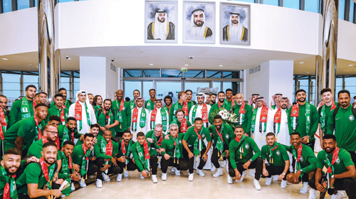  جانب من وصول المنتخب إلى الإمارات