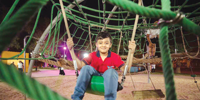 روح المنافسة في «منطقة المغامرات» بحديقة السويدي 