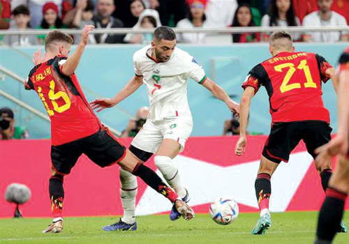  من مباراة بلجيكا والمغرب