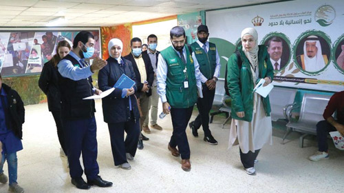 وفد «اليونيسيف» خلال زيارته المجمع