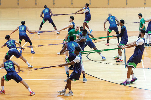  من تدريبات أخضر السلة