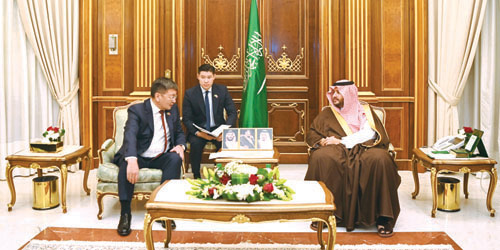 الأمير تركي بن محمد يستقبل رئيس الديوان الرئاسي المنغولي 