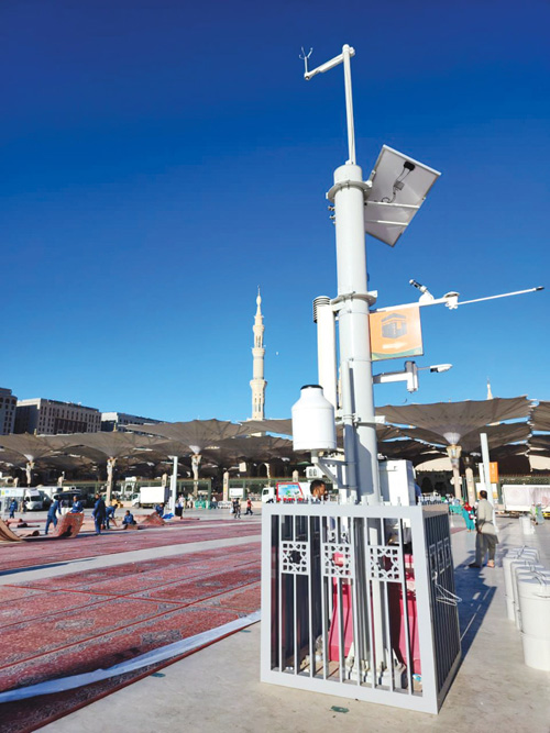 تركيب محطات رصد أتوماتيكية للمركز الوطني للأرصاد في الحرمين الشريفين 