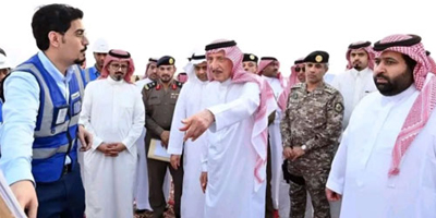 أمير جازان يتفقد سير العمل بمشروع مطار الملك عبدالله بن عبدالعزيز الجديد 