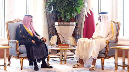 أمير قطر بحث مع وزير الخارجية المستجدات الإقليمية والدولية 