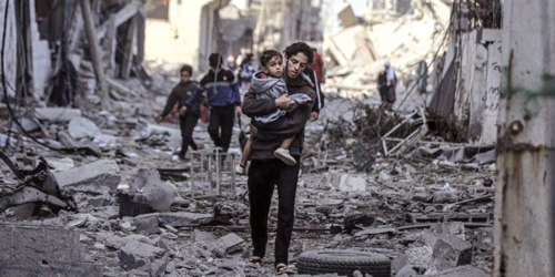 غزة تحت القصف والنار 