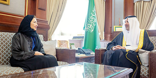 أمير منطقة المدينة المنورة استقبل رئيسة جامعة طيبة 
