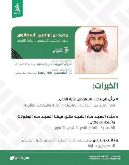 السهلاوي رئيسًا لرابطة اللاعبين والشمري نائبًا له واعتماد قائمة أعضاء مجلس الإدارة 