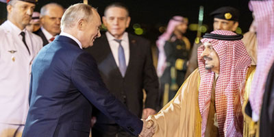 الرئيس الروسي يصل إلى الرياض 