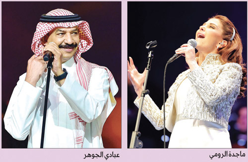 ماجدة الرومي وعبادي الجوهر  يحييان حفلات في العلا 