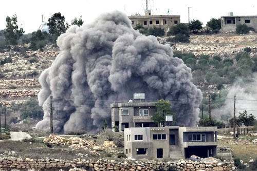 قصف عنيف متبادل بين حزب الله وإسرائيل 