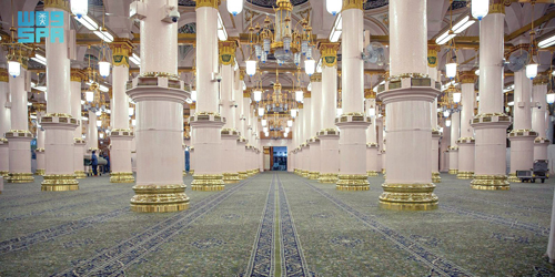 تهيئة الروضة الشريفة بالمسجد النبوي لاستقبال رمضان 