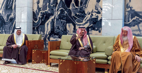  أمير منطقة الرياض بحضور سمو نائبه يستقبل مفتي المملكة