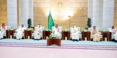  أمير منطقة الرياض خلال الاستقبال