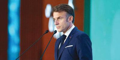 الرئيس الفرنسي: تحدي المياه مرتبط بندرتها وتغيّر أوضاعها يجعل من الصعب توقع توافر كمياتها 