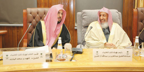 خلال جلسة هيئة كبار العلماء 