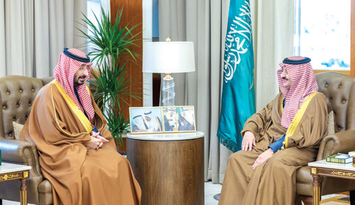 أمير المنطقة الشرقية يستقبل سمو وزير الحرس الوطني 