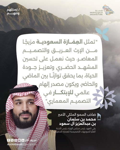 مستوحى من الخصائص الجغرافية والثقافية للمملكة 