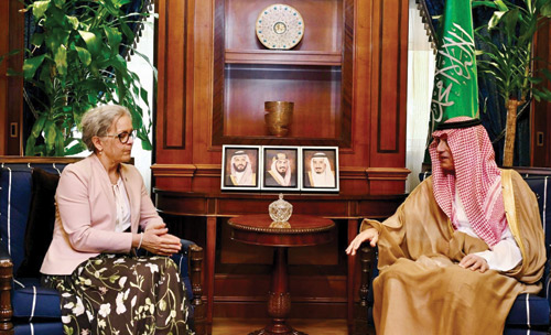 الجبير مستقبلا سفيرة السويد