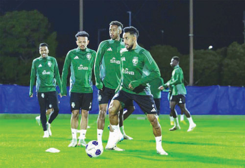 من التدريبات الأخيرة للمنتخب