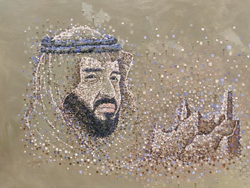 عمل الفنان إبراهيم الألمعي