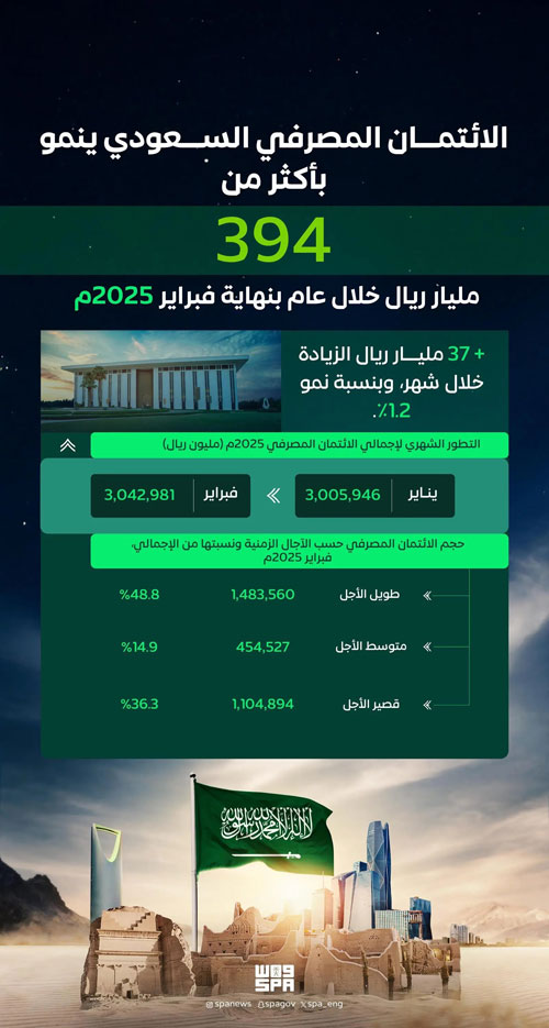 سجل أعلى مستوياته بنهاية فبراير 2025 
