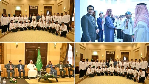 السفير الصقر يستقبل وفد أخضر السهام في تونس 