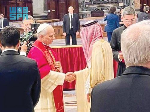 الجبير يرأس وفد المملكة في مراسم تنصيب بابا الفاتيكان الجديد 