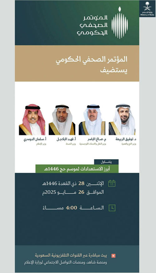 في المؤتمر الصحفي الحكومي غداً 