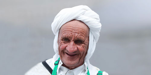 ابتسامة حاج بعد وصوله لأداء فريضة الحج