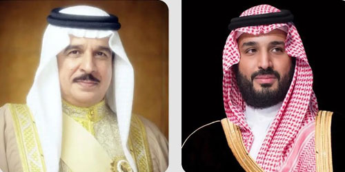 ولي العهد يتلقى اتصالاً هاتفياً من ملك البحرين 