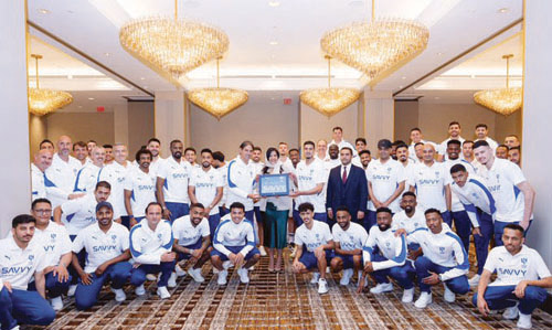 جانب من لقاء الأميرة ريما ببعثة الهلال