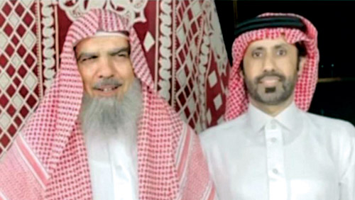 صورة تجمع الشيخ بداح -رحمه الله- بالأستاذ سعد آل بريك