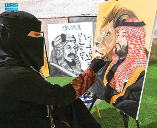 لوحات إبداعية تثري ذائقة مهرجان بيت حائل 