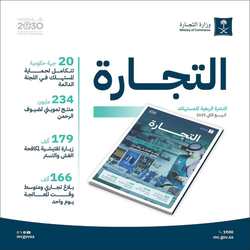 «التجارة»: تنفيذ 179 ألف زيارة تفتيشية لمكافحة الغش والتستر التجاري 