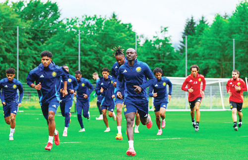 لقطة من تدريبات النصر