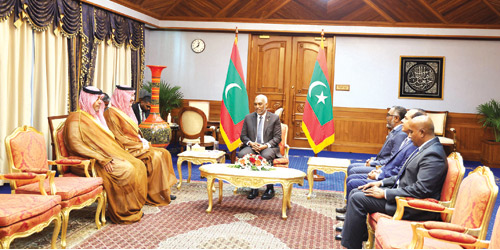 رئيس المالديف يستقبل الرئيس التنفيذي للصندوق السعودي للتنمية 