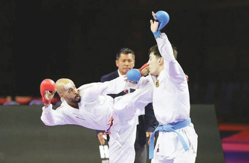 مشاركة سابقة للاعب الكاراتيه فهد الخثعمي