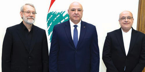 خلال لقائه لاريجاني 